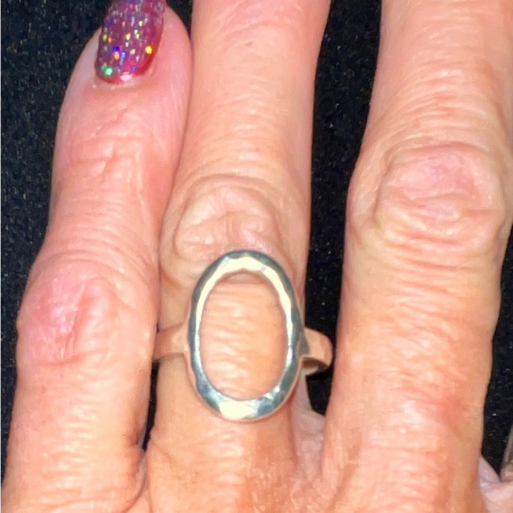 Opulenza Hammered .925 SS Oval Ring